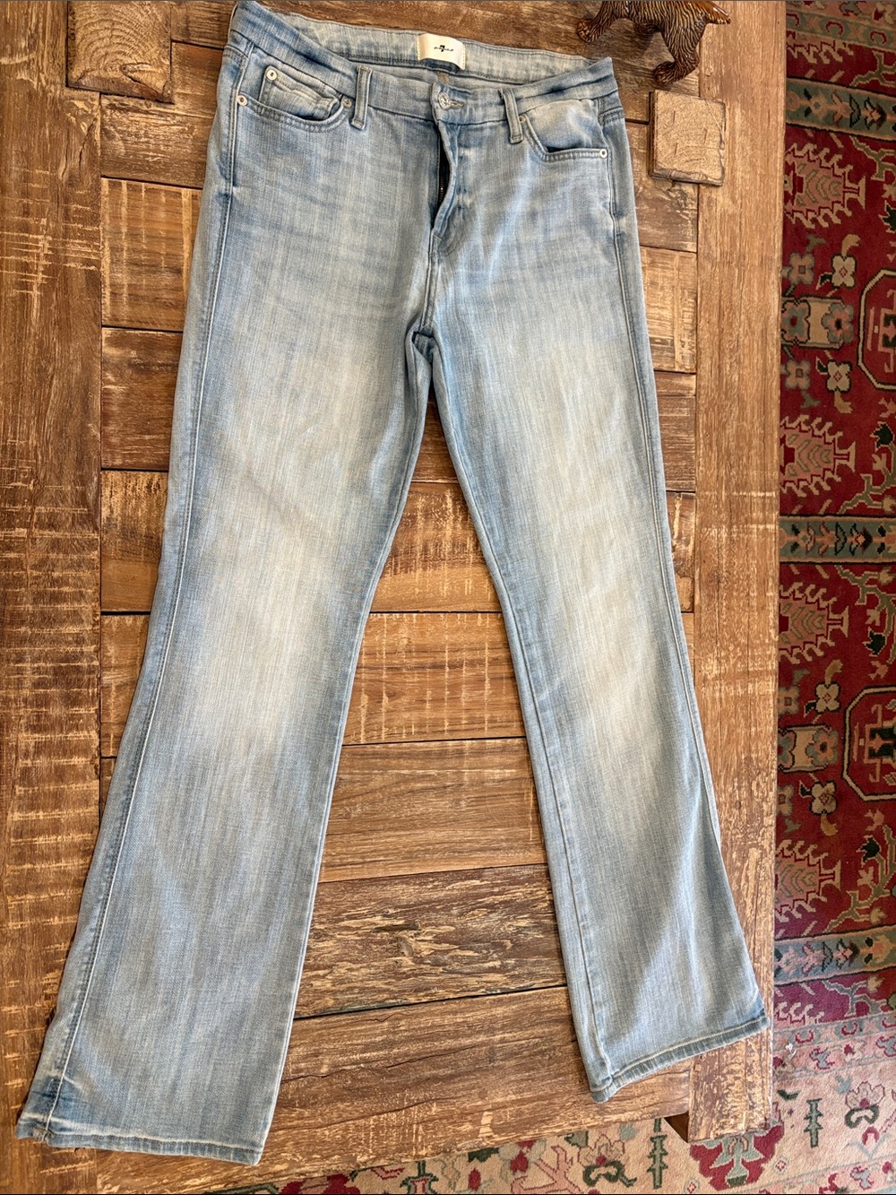 7 For All Mankind Kimmie Bootcut Light Blue Flare Jeans Women’s 32